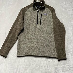 Patagonia Better Sweater 1/4-Zip Fleece Pullover Two Tone Brown Men’s Med